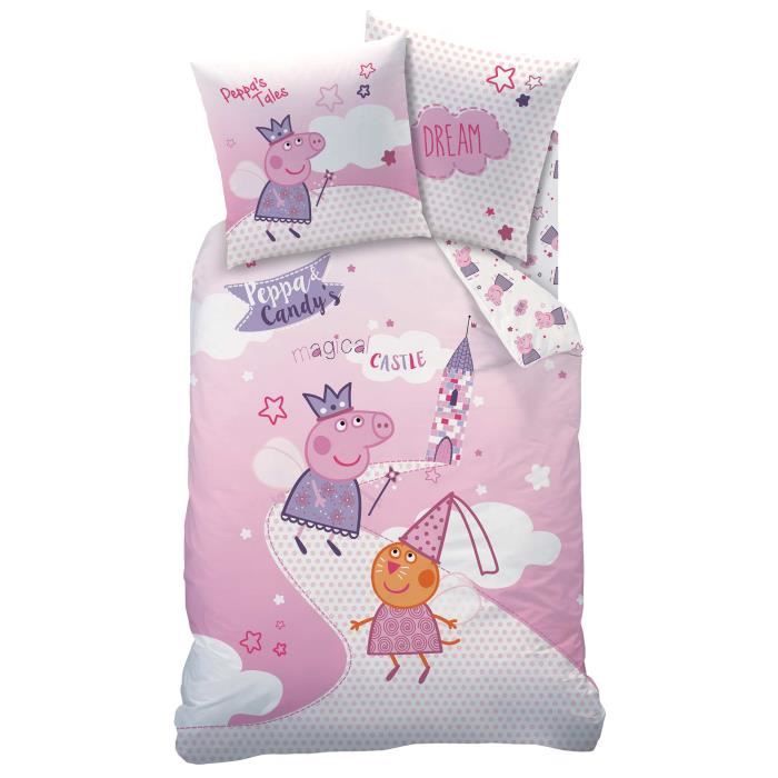 Couverture Douillette Peppa Pig "I'm Peppa" 150x200 Cm - 100% Polyester, Certifiée Öko-Tex