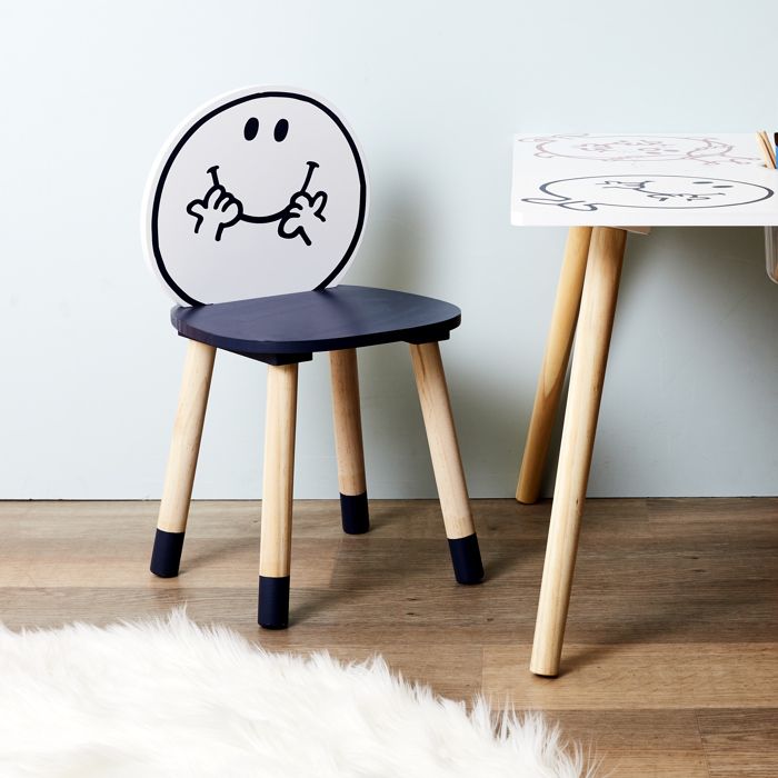 Chaise Enfant Monsieur Heureux 52cm Bleu