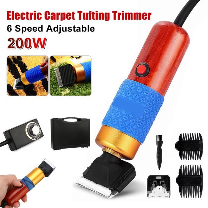 Tondeuse à tapis électrique - Kit de toilettage pour chiens - Vitesse réglable - Durable - Bois et métal