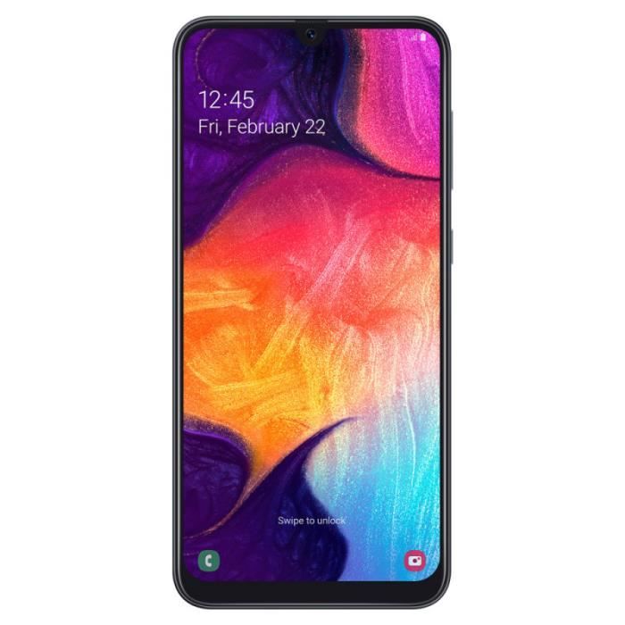 Téléphone portable Samsung Galaxy A50 - Double Sim - 128Go, 4Go RAM - Noir - AMZ allemagne - Tout Opérateurs pas cher Téléphone portable Samsung Galaxy A50 - Double Sim - 128Go, 4Go RAM - Noir - AMZ allemagne - Tout Opérateurs pas cher