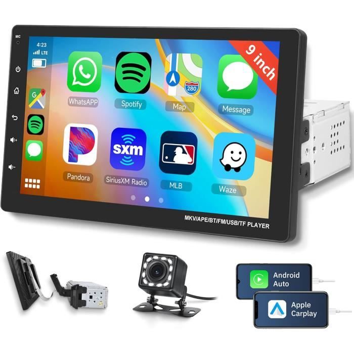 Autoradio 1 Din Avec Apple Carplay Android Auto 9 Pouces Écran Tactile ...