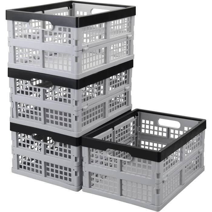 Lot De 3 Paniers De Rangement Empilables Pour Placard, Boîtes