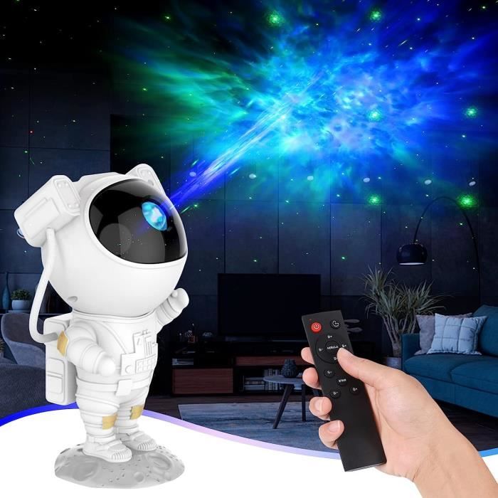 Projecteur D'astronaute Starry Sky Galaxy Projecteur Night Light Lampe LED  Pour Décor de Chambre de Chambre - Étoile / Blanche