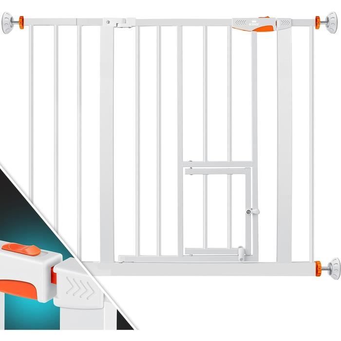 Comparer les prix de KIDIZ Barrière de Protection pour Porte d'escalier pour Enfants  avec Porte pour Chiens et Chats, Animaux domestiques  sans perç67