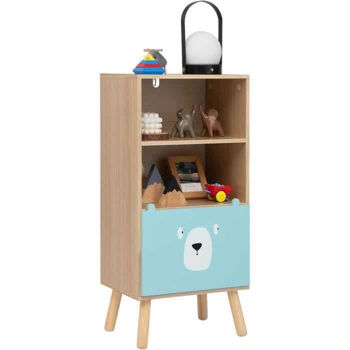 Bibliothèque Enfant DUKZURA 3 Étagères - Rangement Jouets Et Livres, Bois Robuste, Couleurs Vives - 5