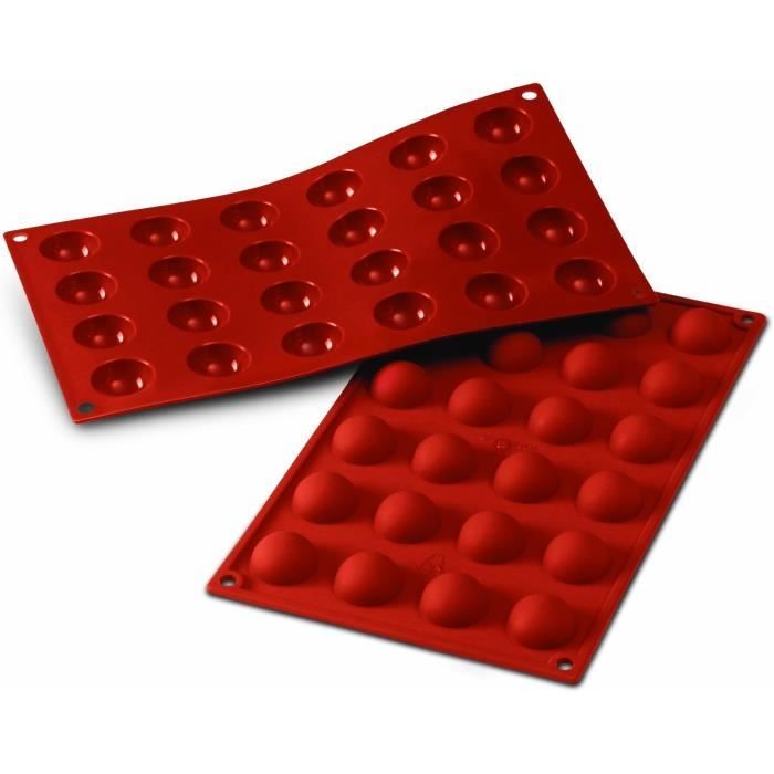 Silikomart SF034 Moule Silicone Brioche Cannelée 6 Cavités - Terre Cuite, 110ml Par Cavité, Made In Italy