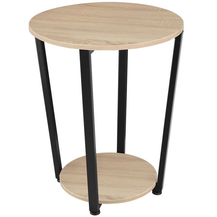 TecTake Table d’appoint industrielle table basse table de canapé bois MDF 