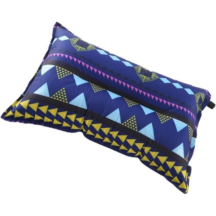 Oreiller Gonflable Camping | Noir Et Gris | Randonnée, Voyage | Taille Confort