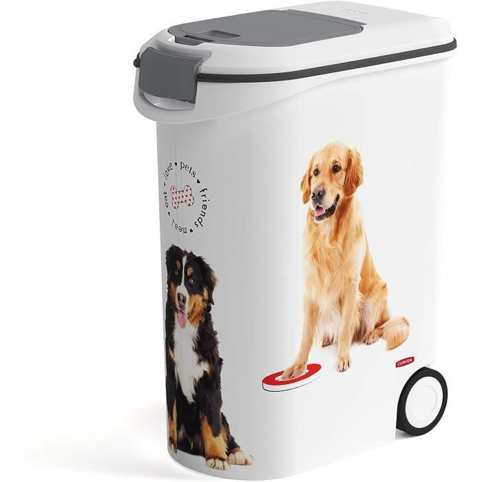 Rangement de croquettes pour chien dans un conteneur design en