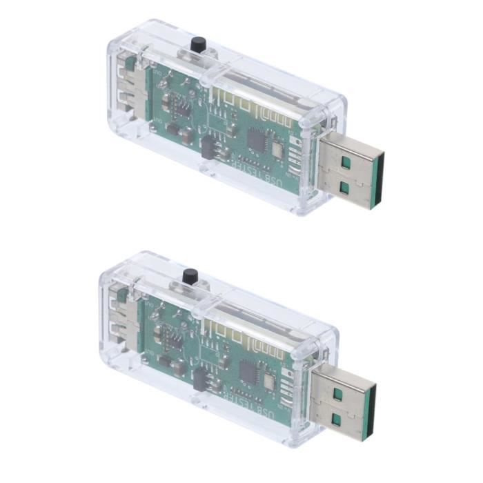 Testeur USB 2 En 1 Multimètre Numérique USB C - Voltmètre Ampèremètre Puissance