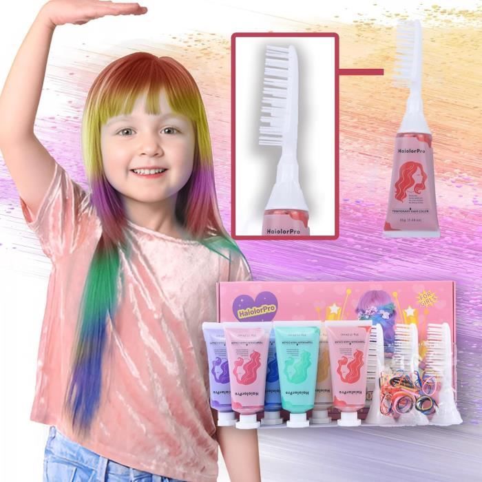 Clementoni Rainbow High – Peigne Magique Coloration Cheveux Multicolores, Craies Temporaires Enfant
