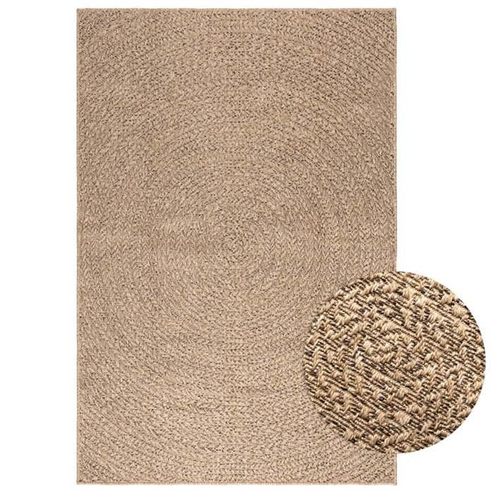 vidaXL Tapis 120x170 cm aspect jute intérieur et extérieur tapis dextérieur tapis de sol tapis dintérieur 364839