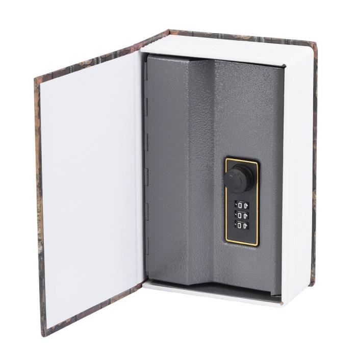 Coffre-fort Livre à Combinaison – Rangement Discret Bijoux, Clés, Dimensions 11,5x8x4,6cm, Plusieurs Couleurs, Pour Maison/bureau