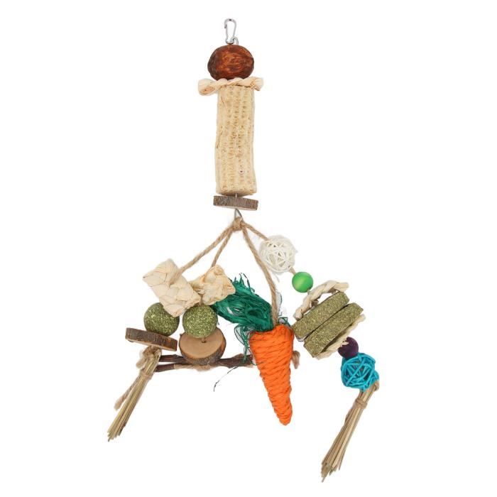 Comparer les prix de Jouets à mâcher suspendus - VVIKIZY - Pour lapin - Bois de pommier - Améliore la digestion - 30x7cm