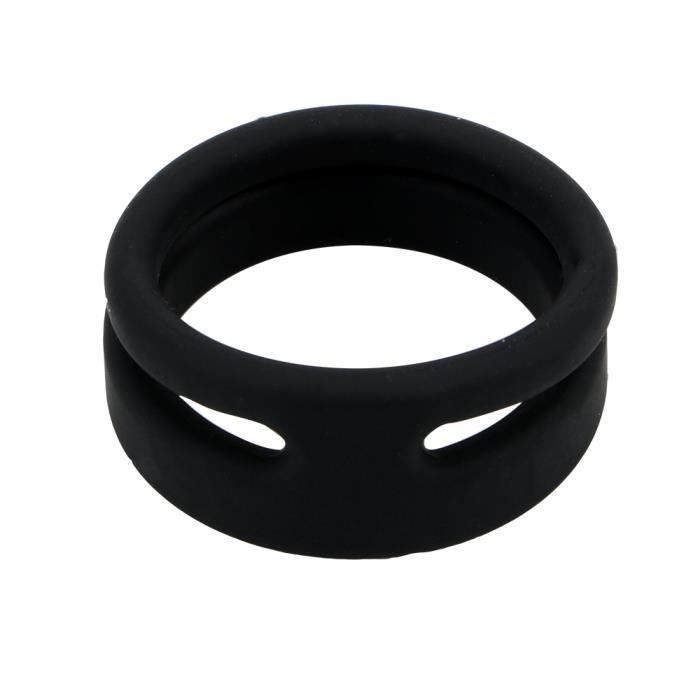 Orton - Pack De 2 Bagues En Silicone Pour Couple - Noir, 8,7 Mm - Souples, Résistantes Et Confortables - 7