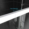 Porte de douche angle Spot carrée extensible 80 à 90cm AURLANE - Verre trempé transparent - Profilés métal blanc-1