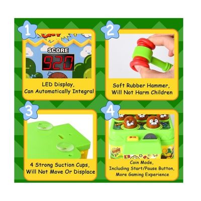 Jeux Chasse Taupe Mini Jeu Arcade sur Banc de Frappe,Jouets D'activité