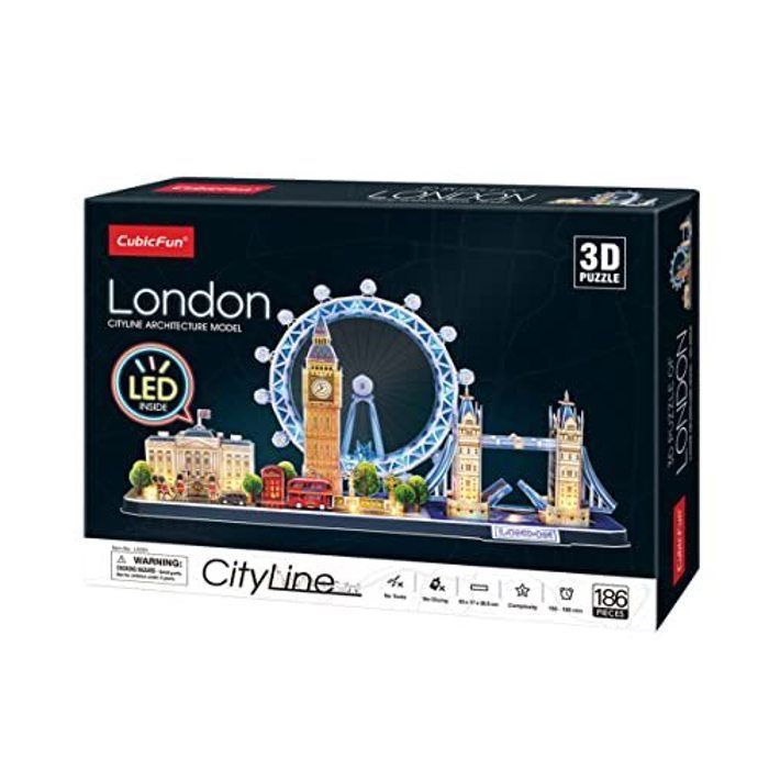 Puzzle 3D Dubai LED Cityline – Maquette 182 Pièces à Construire, Dès 8 Ans, Avec Éclairage
