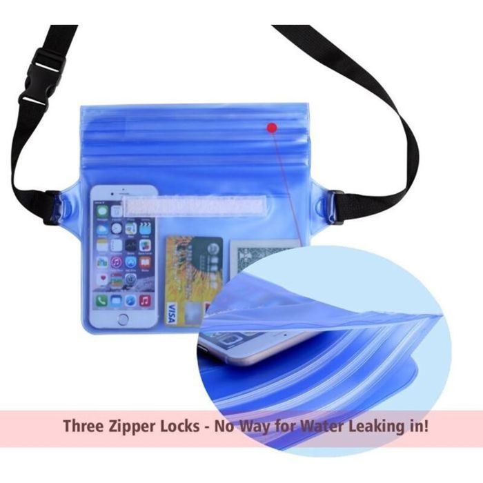 Sac Banane Étanche 2 Pack Avec Sangle Réglable - Protection Téléphone Pour Natation Kayak