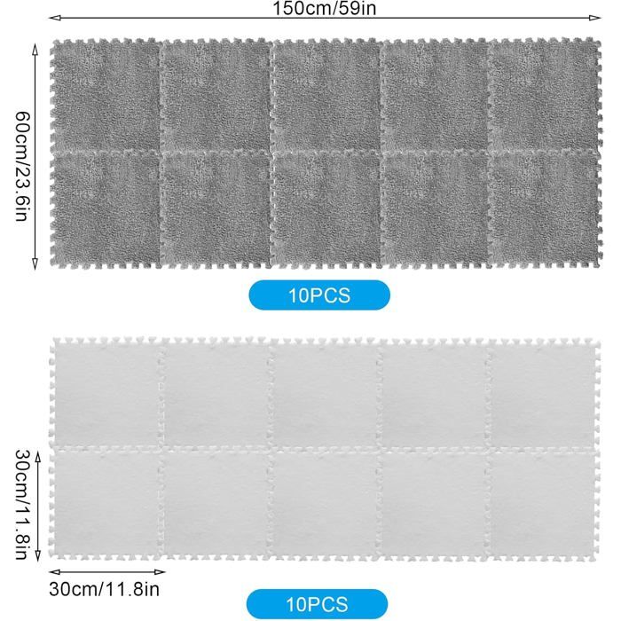 Tapis Puzzle Mousse Peluche 24 Dalles De Moquette Emboîtables, Tapis En Tapis Puzzle Mousse Peluche 24 Dalles De Moquette Emboîtables, Tapis En