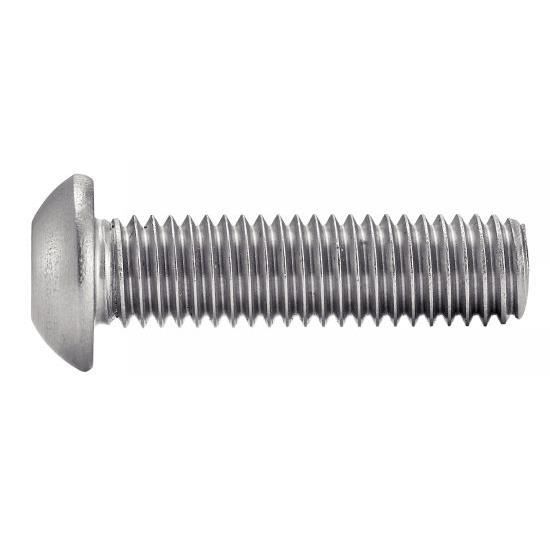 Vis Creuse Vis à métaux tête bombée hexagonale creuse inox A2 ISO 7380 8X25 boîte ...