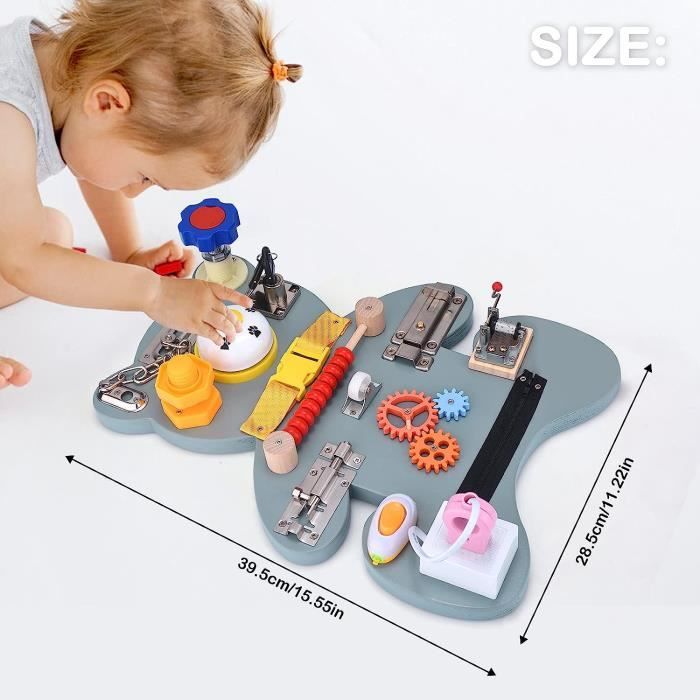 Busy Board Montessori Hahaland Pour Enfant 1 à 4 Ans - Jouet D'Activité Développement