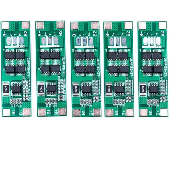 5 Schede BMS 3S 3A Per Batterie 18650 – Protezione Li-Ion 12V, Sovracorrente E Cortocircuito, Per Lampade, Pannelli Solari E Aspirapolvere