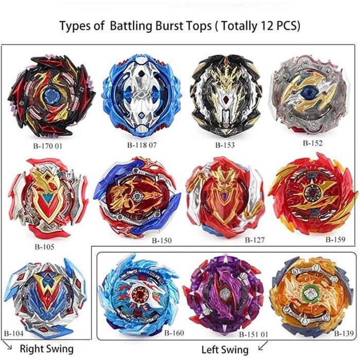 Bey Toupie Blade Burst Turbo Set, Bey Toupie Blade Metal Fusion Avec