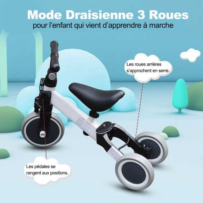 Draisienne evolutive pedale clearance