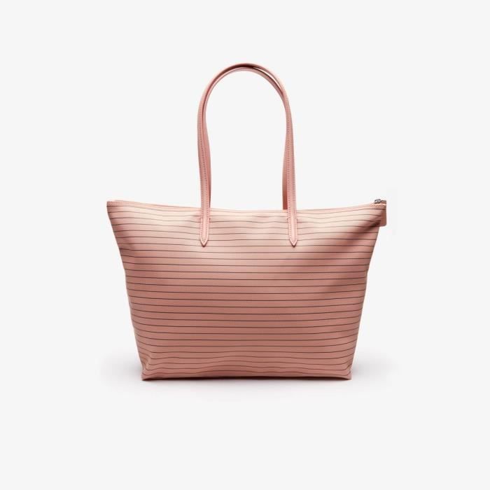 Lacoste Grand sac cabas a rayures femme sportswear en toile enduite L.12.12 Concept nf2803cf c21 taille 30 cm Cdiscount Bagagerie Maroquinerie