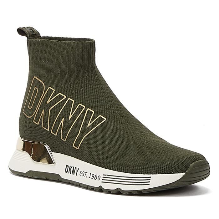 DKNY Nova Sock Sneaker Baskets Vertes Pour Femmes EU 37 Vert