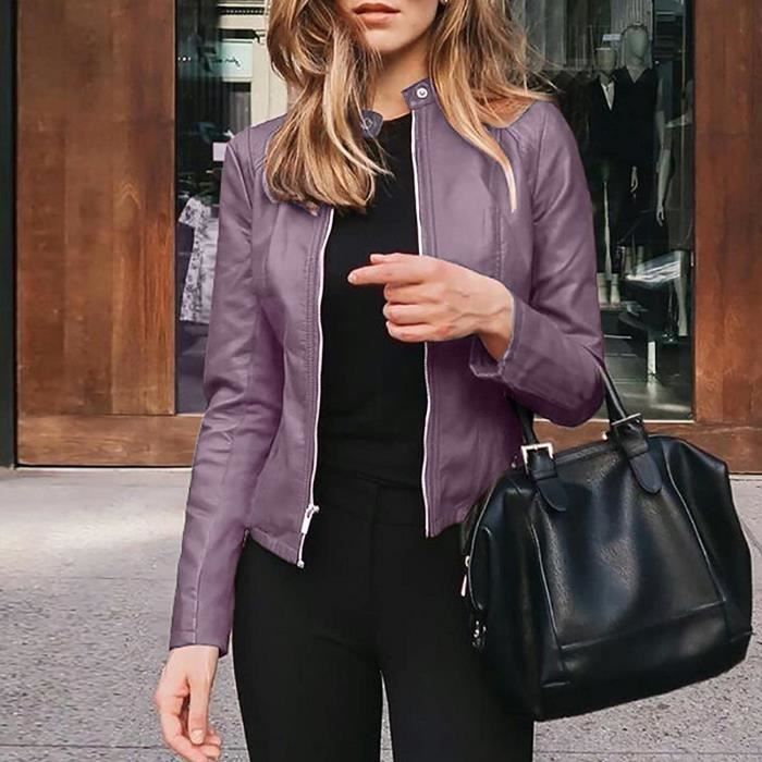 Veste blazer discount simili cuir femme