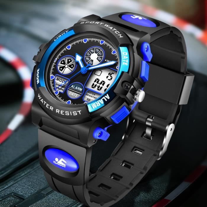 Montre Enfant Garçon Outdoors Sport Etanche Numerique - Montres Garçon Ados  - Lumineux - Bleu - Cadeaux pour garçons , Chic-Sport-Tendance -  Achat/vente montre Garçon Adulte-Enfant Bleu Neuf - Cdiscount