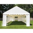 Tonnelle Toolport Tente de réception 4x8 m PVC env. 500g/m² rouge blanc imperméable-2