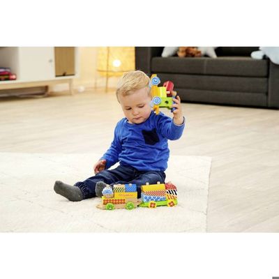 Hojalis Train En Bois 35 Pièces – Circuit Magnétique Avec Locomotive Électrique – Cadeau 3-7 Ans