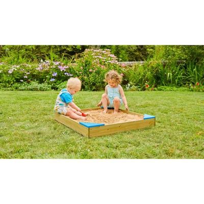 Bac à Sable En Bois Avec Auvent, Bac à Sable Enfant Extérieur Avec 4 Bancs Doublure De Fond Jaune 209620476