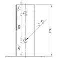 TRIBECCO® Douille à visser pour poteaux carrés en bois galvanisé à chaud (50 x 50 mm) - Douille de sol - Support de clôture - Douill-3
