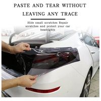 Film Teinté Vinyle Pour Voiture – Noir Foncé – 30x120 Cm – Pour Vitres, Phares, Feux Arrière – Protection UV Et Antibrouillard