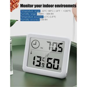 Lot De 4 Thermomètres Hygromètres Numériques LCD - Mini Capteurs Température Humidité Pour Maison, Chambre, Bureau