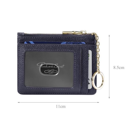 Mesdames cuir véritable petite pièce coloré porte-clés porte-monnaie carte de crédit titulaire 509 