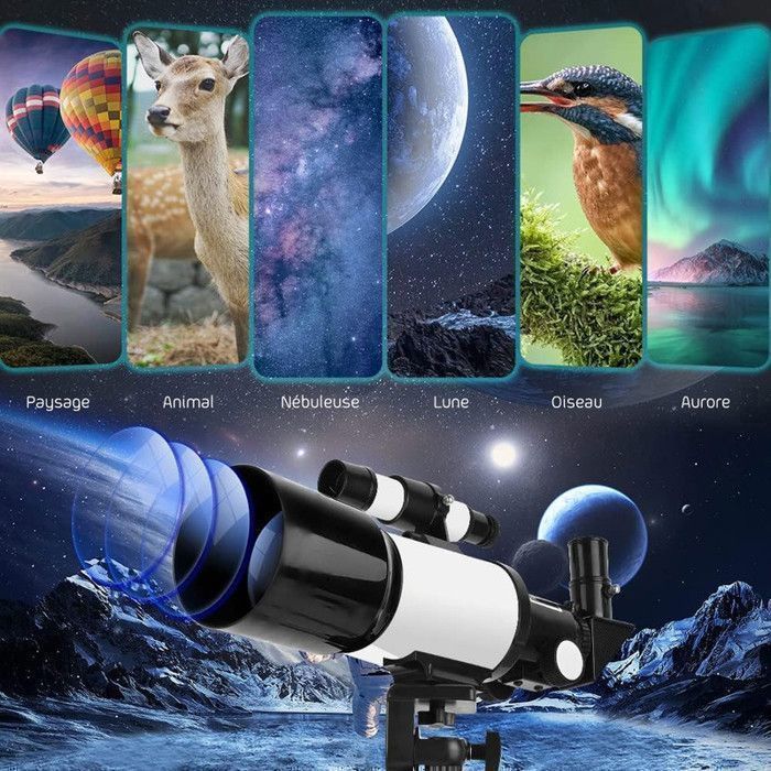 Télescope enfant avec support pour observation des étoiles
