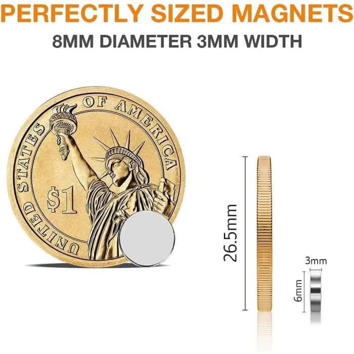Petit Aimant Puissant Aimant Neodyme Mini Magnet Frigo Rond Tableau Blanc  Magnétique 8X2Mm[H628] - Cdiscount Beaux-Arts et Loisirs créatifs