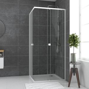 Cabine De Douche 120 Cm Avec Ouverture PLIANTE, Niche H 200 Cm, Verre 6 Mm Profil Liam Chrome 93372598