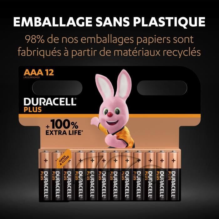Lot De 8 Piles Duracell AA + AAA Plus Power Boost | 150% Et 100% Plus Longues Durée De Vie - Technologie Alcaline Avancée, Sans Plastique - 5