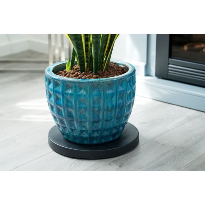 NAIZY 2 Planches à Roulettes WPC Pour Plantes - 30x30cm, Charge 100kg - Roues Pivotantes Avec Frein - Gris