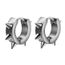 2pcs hommes femmes en acier inoxydable Hoop CALIN Spike Longue Chaîne Dangle Boucles d/'oreilles clous