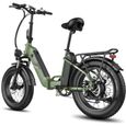 Vélo Électrique avec double batterie - Fafrees FF20 Polar Fat Bike- 48V 20.8Ah Portée maximale 160 km - 20*4.0 Gros Pneus -vert-0