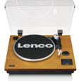 Platine vinyle manuelle LENCO LS-55WA avec Bluetooth, USB et haut-parleurs en bois-0