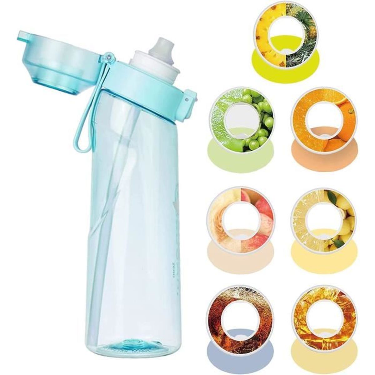 Gourde AIRUP Mini Sipper THE SQUID 600 Ml Violette - Eau Parfumée Aux Capsules - Neuf Sous Blister