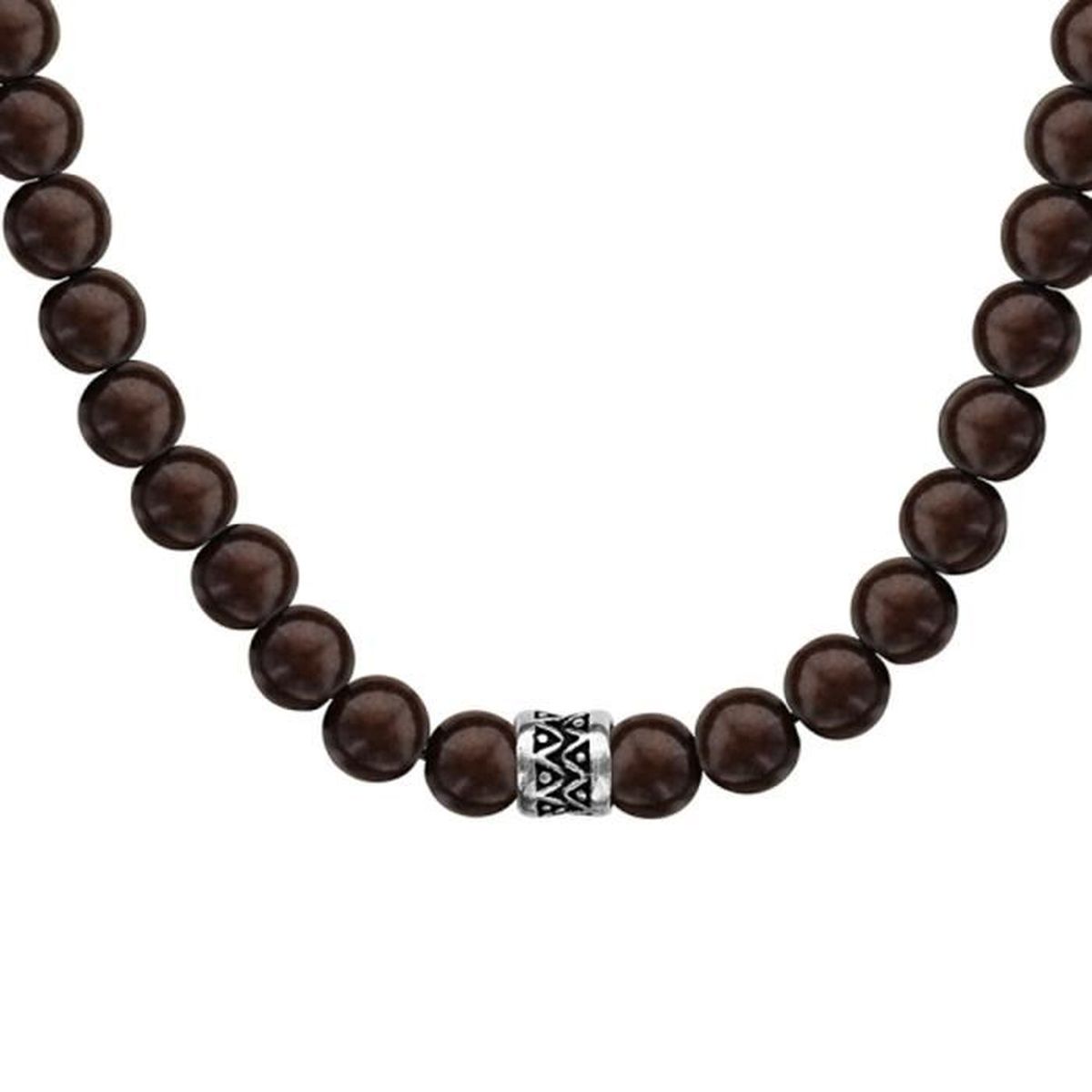 Collier boule bois homme Outlet